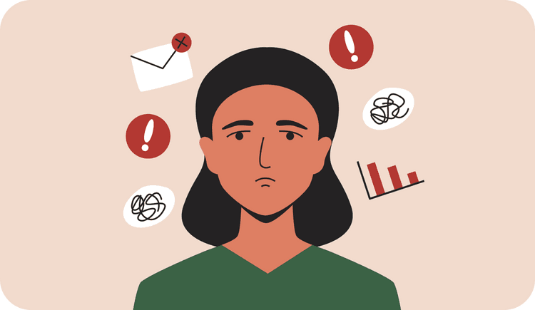 An illustration of a therapist pondering the natural tensions of running a private practice therapy business