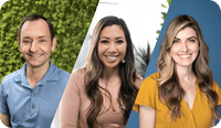 Three SimplePractice employees demonstrate how to take a therapist headshot photo