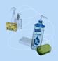 cartoon art of sanitizer and soap referencing health anxiety
