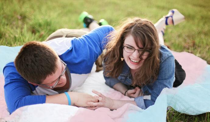 2 transgender people picnicking