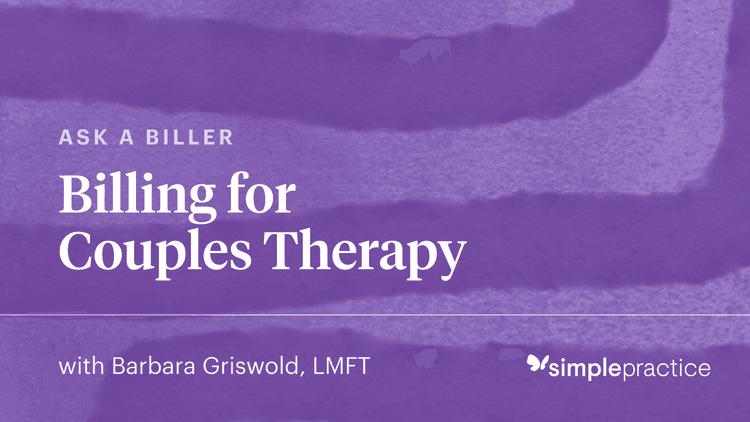 billing for couples therapy