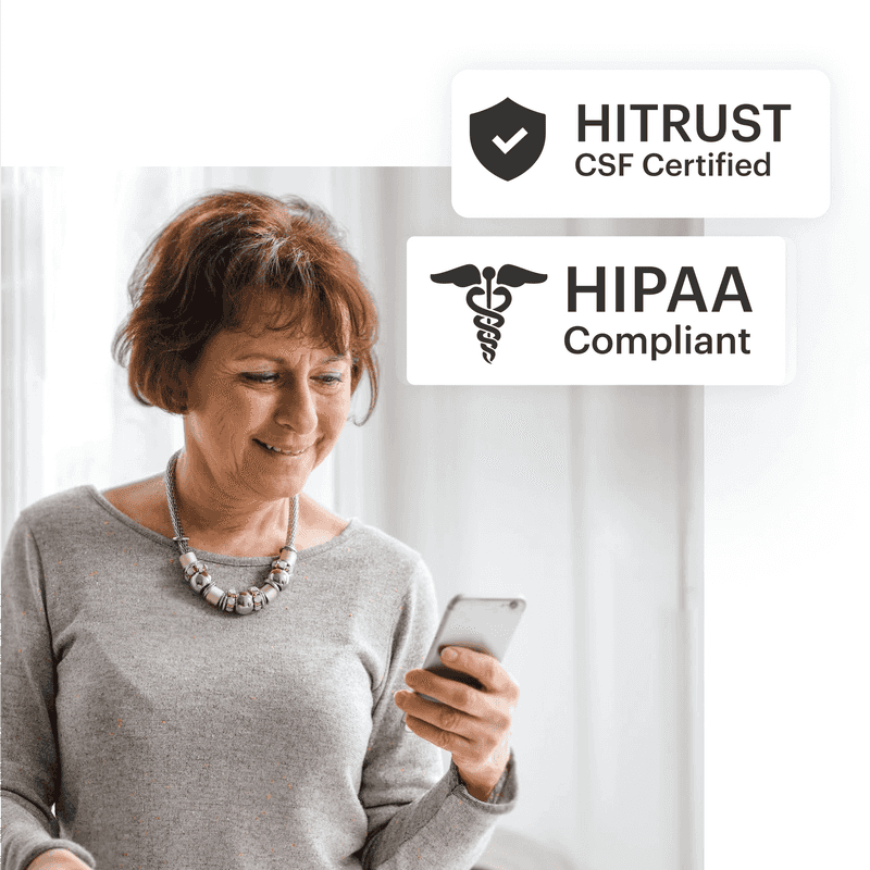 woman using the HIPAA-compliant software for therapists