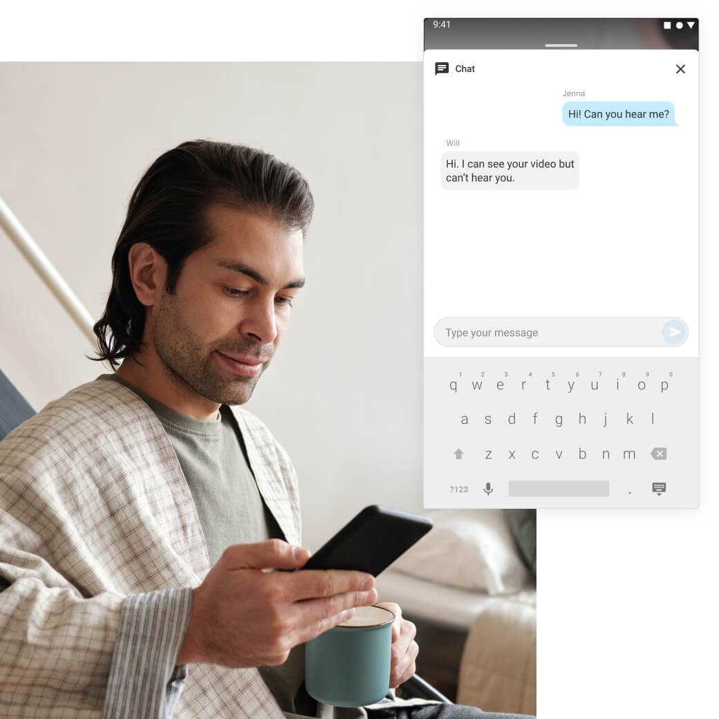 Clinician using chat on SimplePractice telehealth
