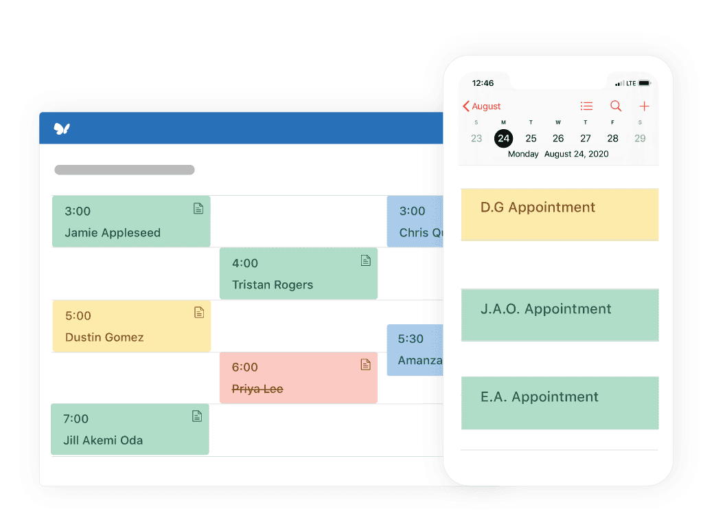 simple practice management appointment scheduling calendar software interface