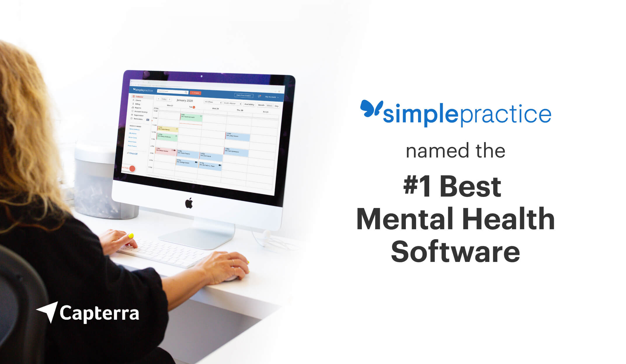 SimplePractice is #1 on Top 20 Most Popular Mental Health Software