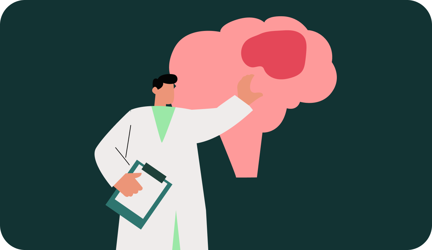 An illustration of a clinician using evidence based mental health treatments