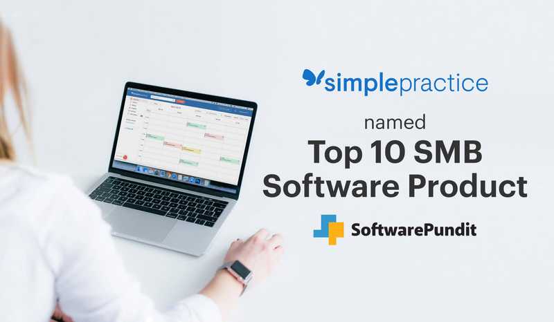 simplepractice is a top 10 small business software product