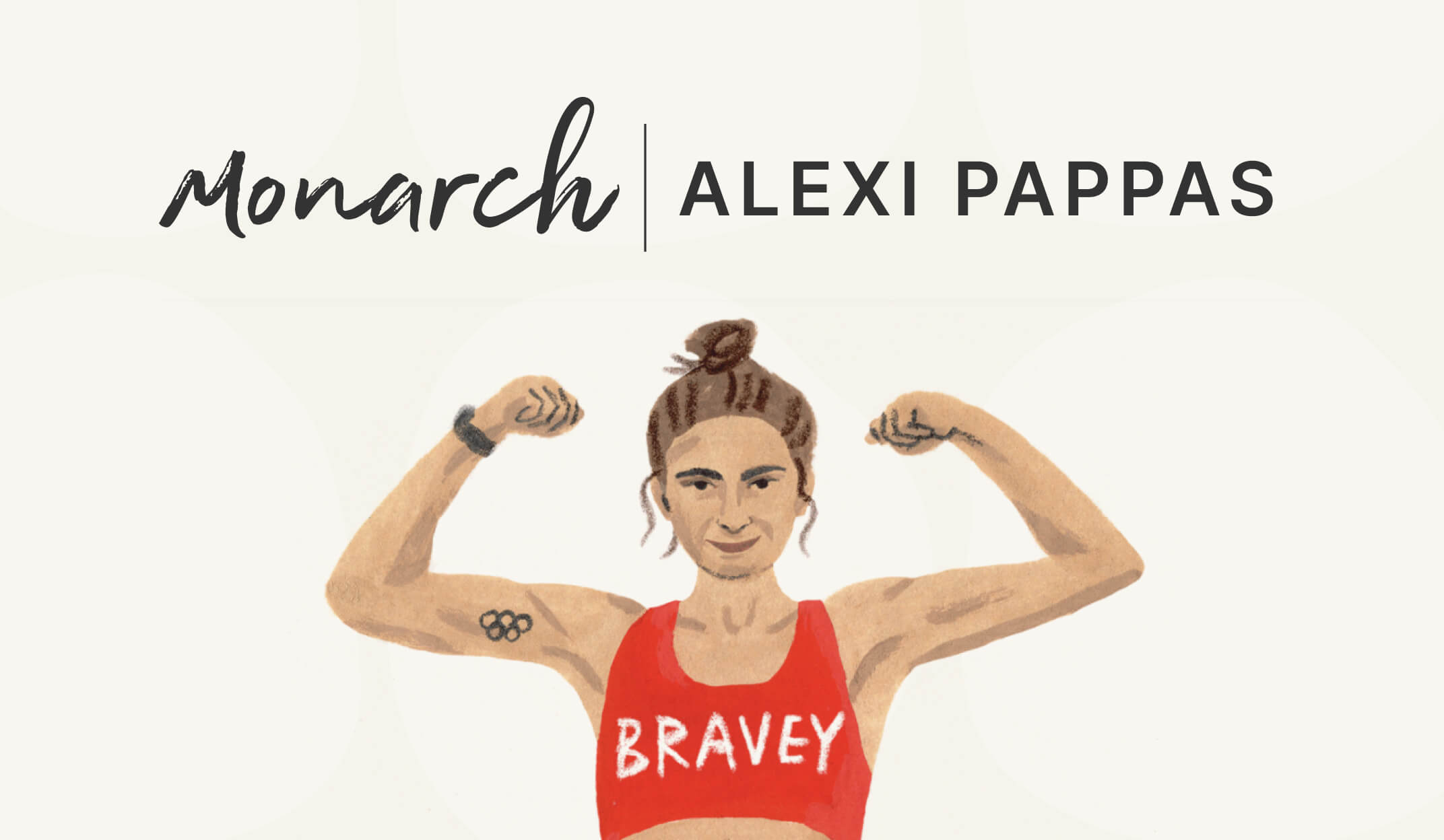 Illustration of Olympian Alexi Pappas, partner of Monarch